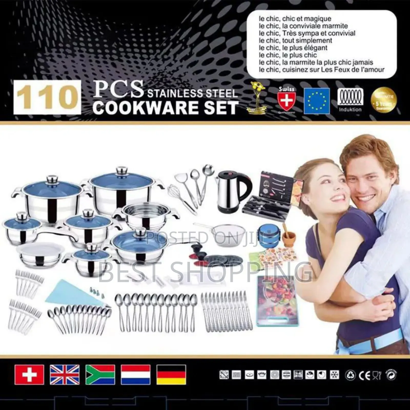 110 PCS Stainless Steel Cookware Set