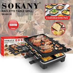 Photo - Sokany Raclette Table Grill
8 Individual Raclette 1600 Watts