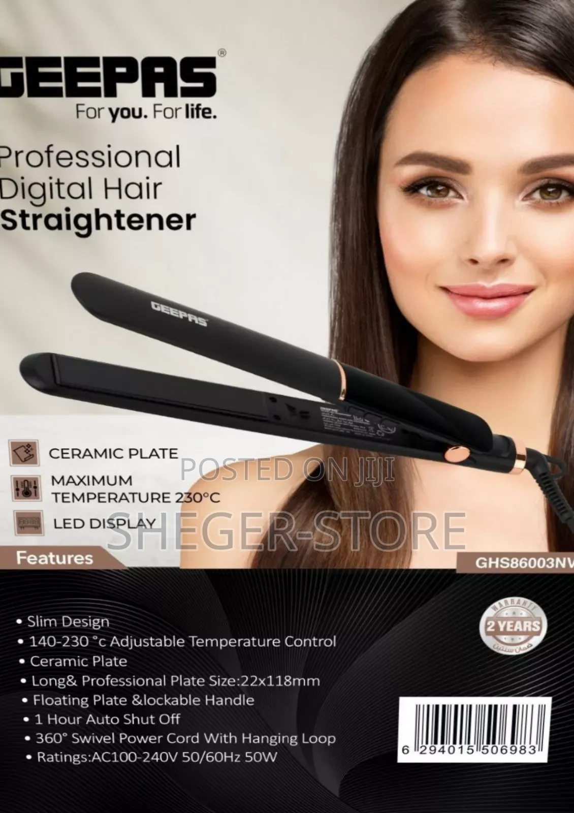Orginal Geepas Professional Digital Hair Straightener