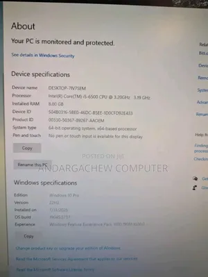 Desktop Computer Dell Optiplex 3040 8GB Intel Core I5 HDD 1T
