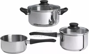 Photo - Ikea Annons 5-Piece Cookware Set, Glass/Stainless Steel