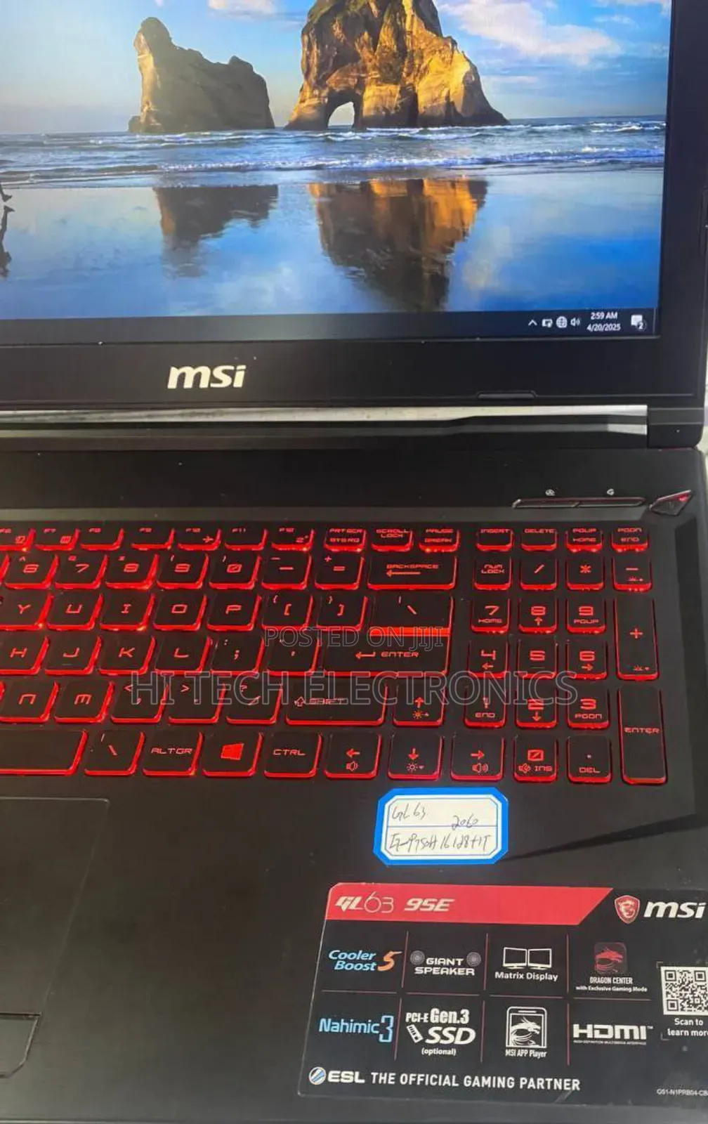 New Laptop MSI GF63 16GB Intel Core I7 SSD 512GB
