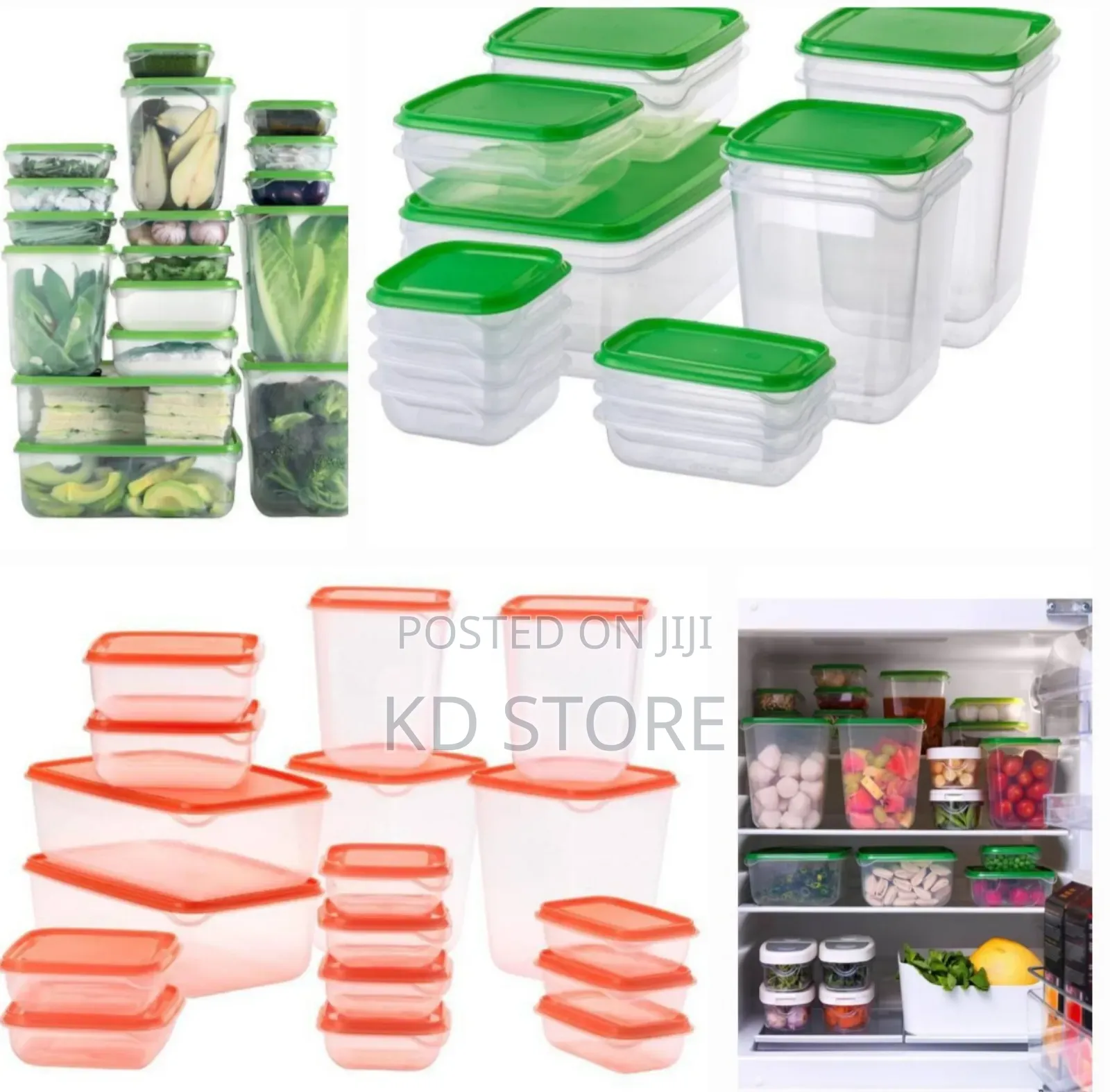 Ikea Food Container, Set of 17, Transparent