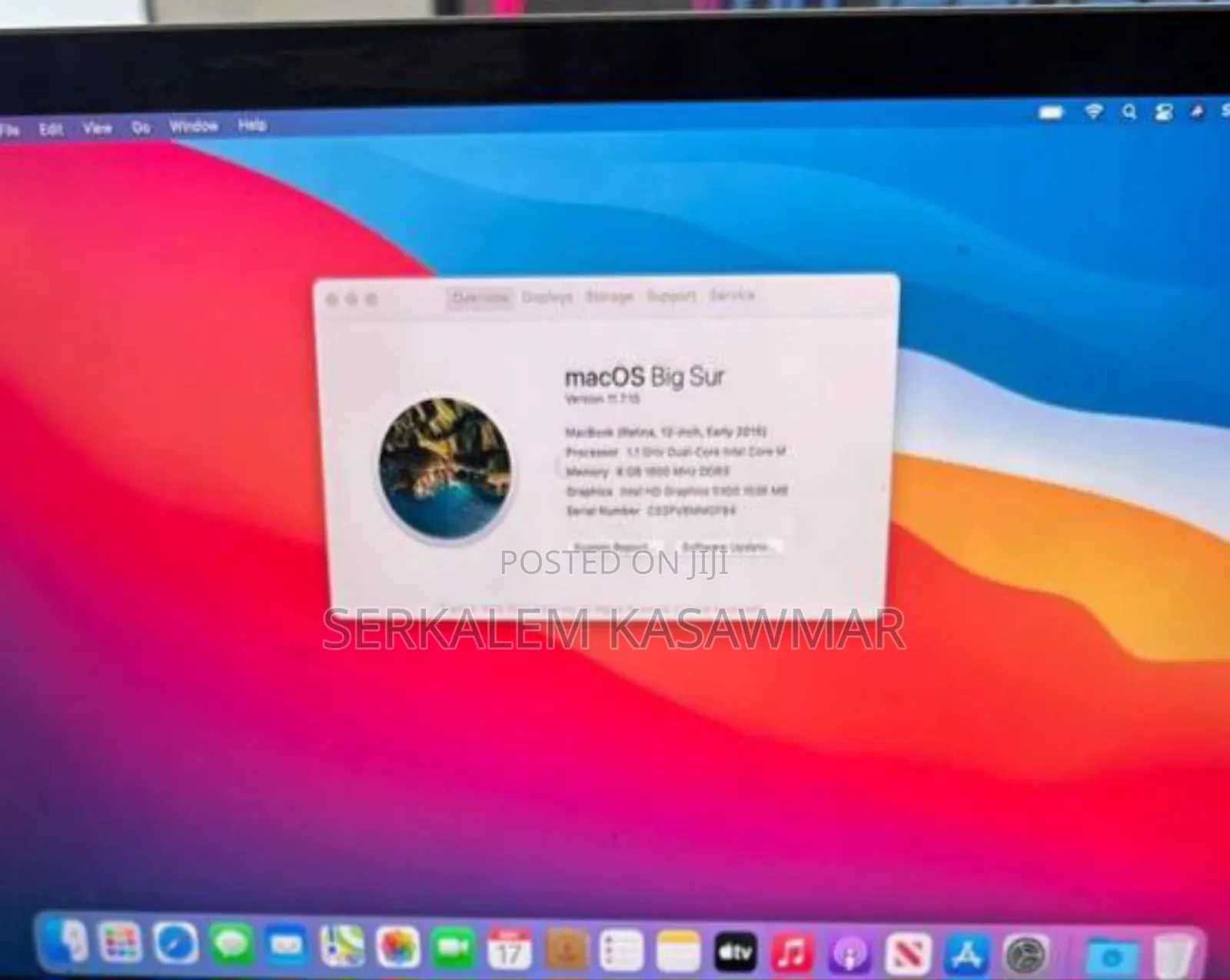 New Laptop Apple MacBook 8GB Intel SSD 256GB