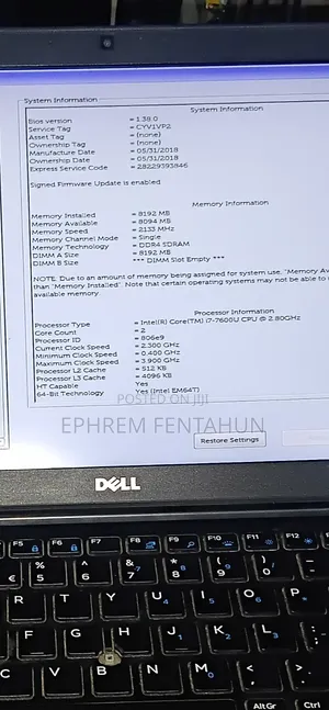 Laptop Dell Latitude 7480 8GB Intel Core I7 SSD 500GB