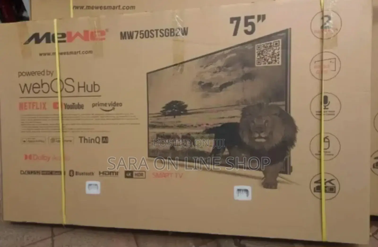 ☆Mewe 75"☆ Smart Android Tv