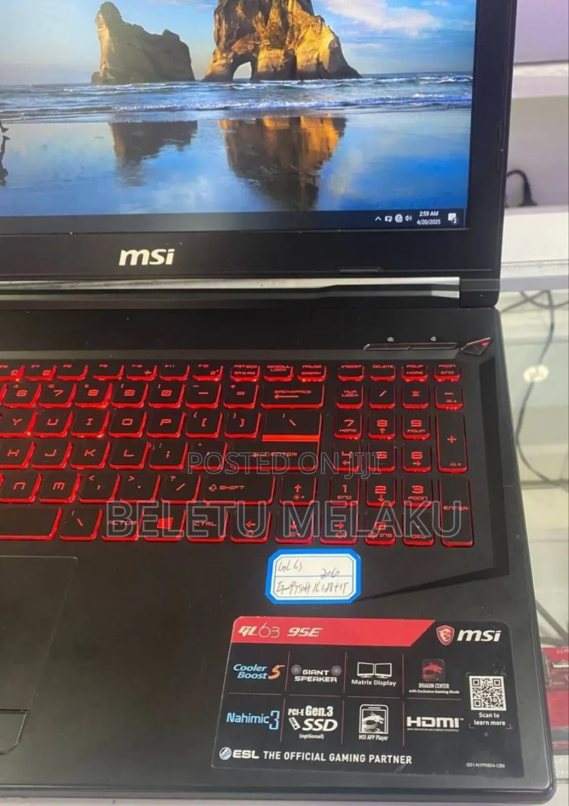 New Laptop MSI 16GB Intel Core I7 SSD 512GB