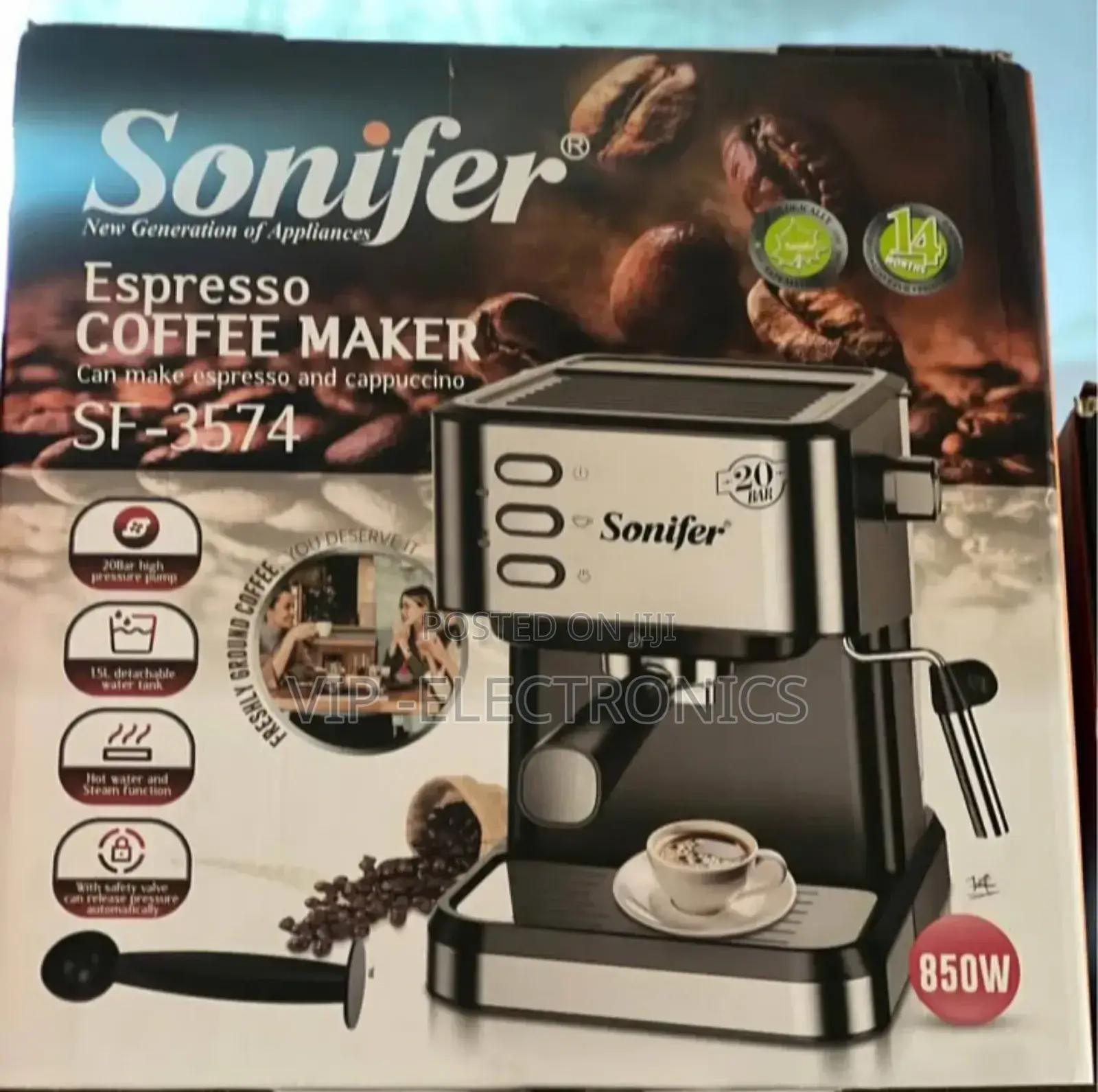 Sonifer Espresso Coffee Maker 20 Bar