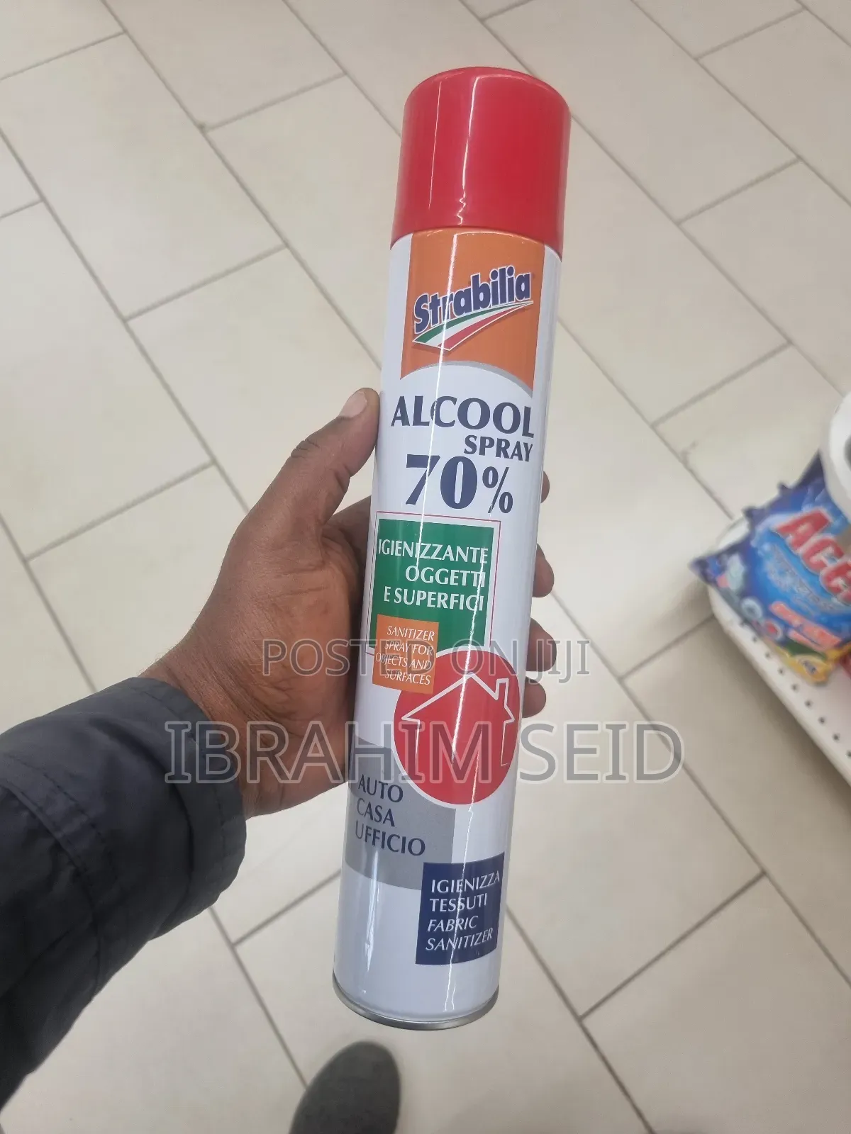 Alcohol-Based Sanitizing Spray 70% Made in Italy