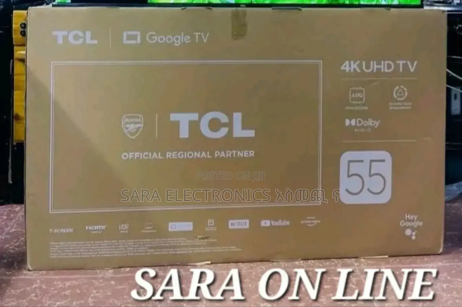 ☆Tcl 55" ◈Google UHD TV New 2026 ◈10_YEAR WARRANTY ◈FREE_DELIVERY
