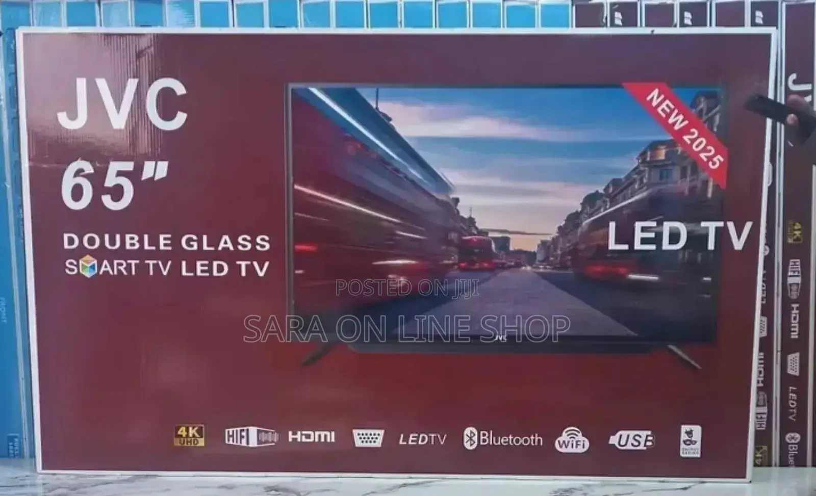✦Jvc 65"✦ •Smart °Double Glass Led Tv° • New 2025 •