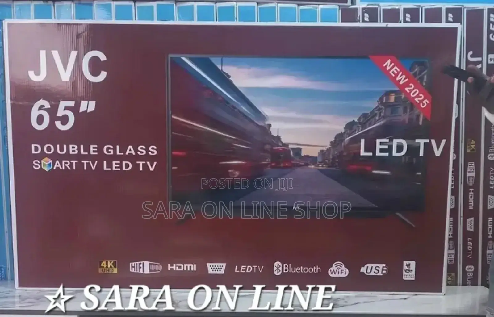 ✦Jvc 65"✦ •Smart °Double Glass Led Tv° • New 2025 •