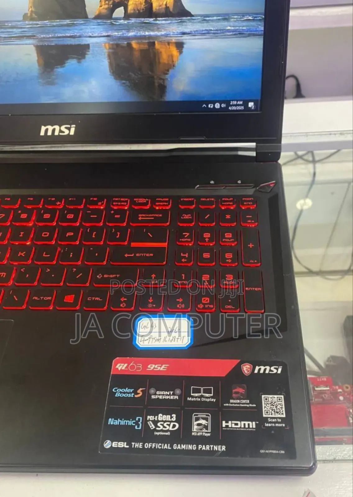 New Laptop MSI GF63 16GB Intel Core I7 SSD 512GB