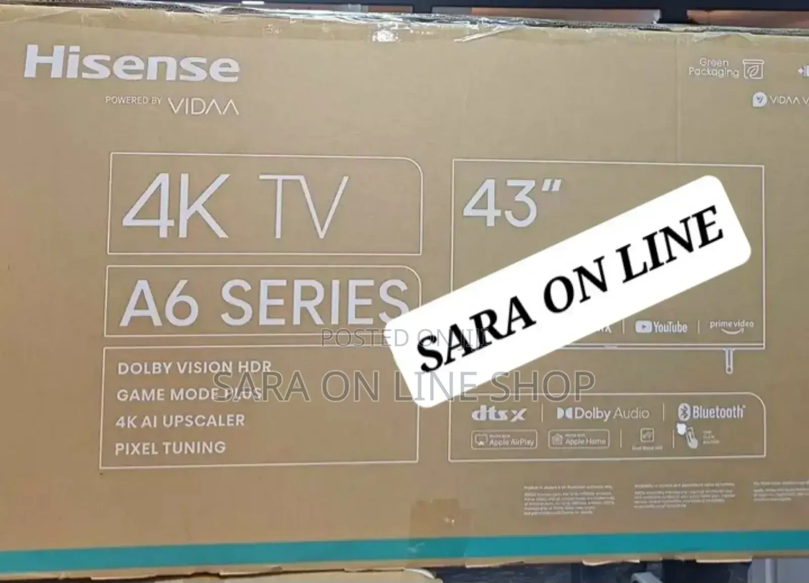 Hisence 43".A6 Series Uhd Tv