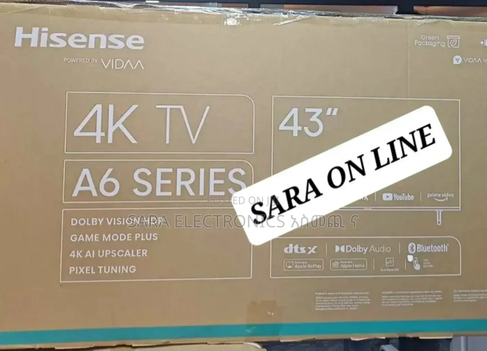 Hisence 43".A6 Series Uhd Tv
