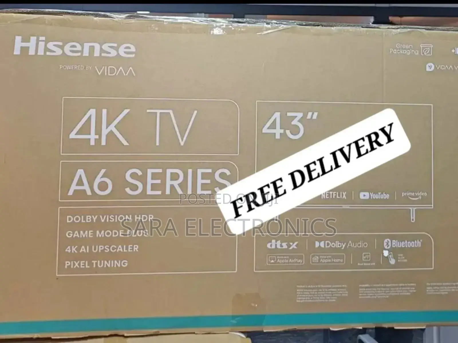 Hisence 43".A6 Series Uhd Tv