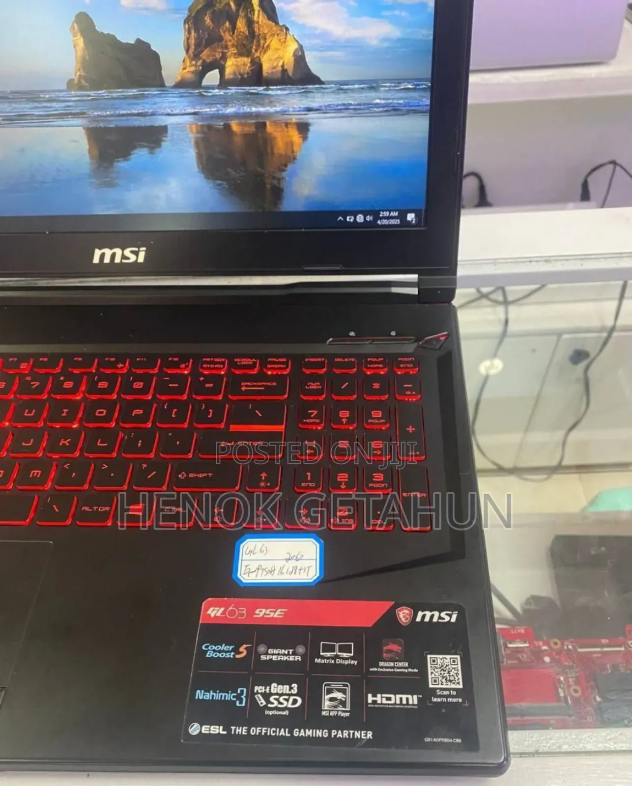 New Laptop MSI GF63 16GB Intel Core I7 SSD 512GB