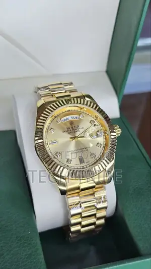 Rolexanalog Quartz Movement Stainless Steel Watch for Him.