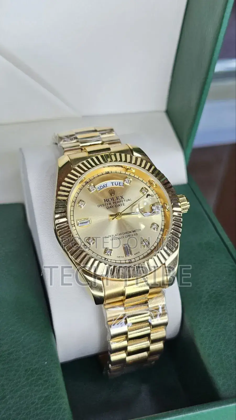 Rolexanalog Quartz Movement Stainless Steel Watch for Him.