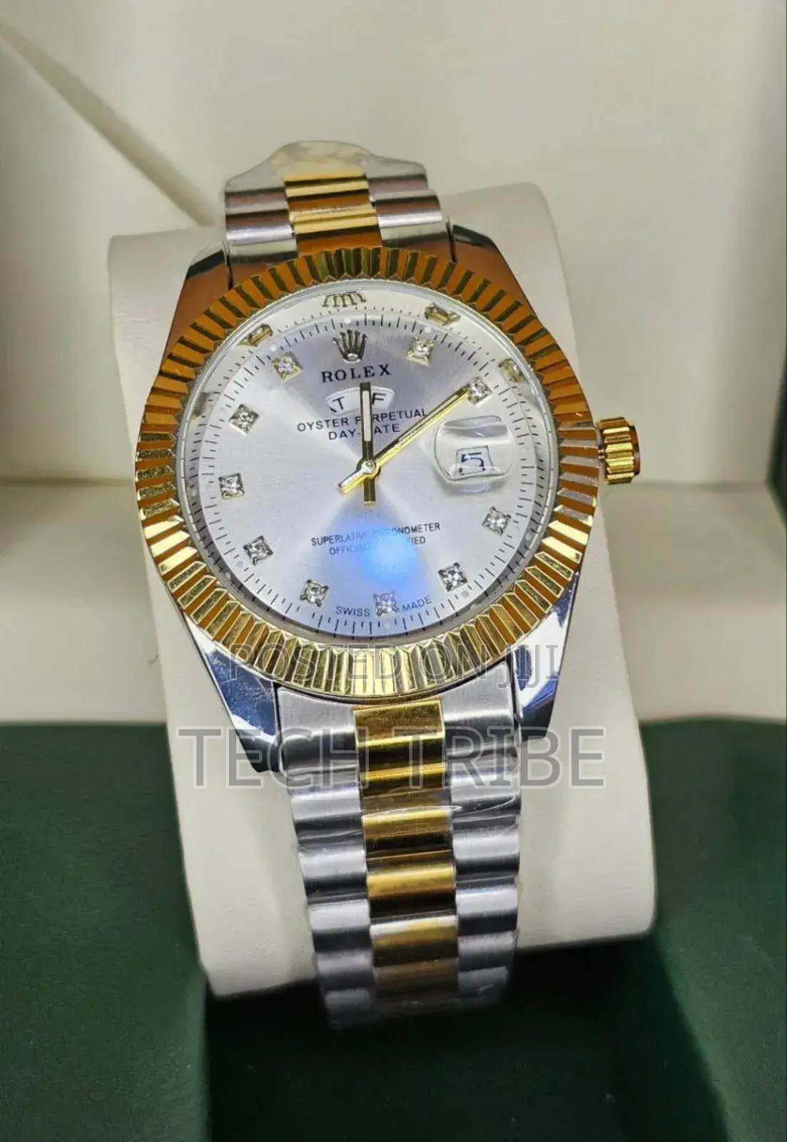 Rolexanalog Quartz Movement Stainless Steel Watch for Him.