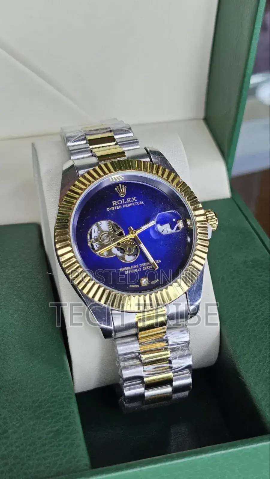 Rolexanalog Quartz Movement Stainless Steel Watch for Him.