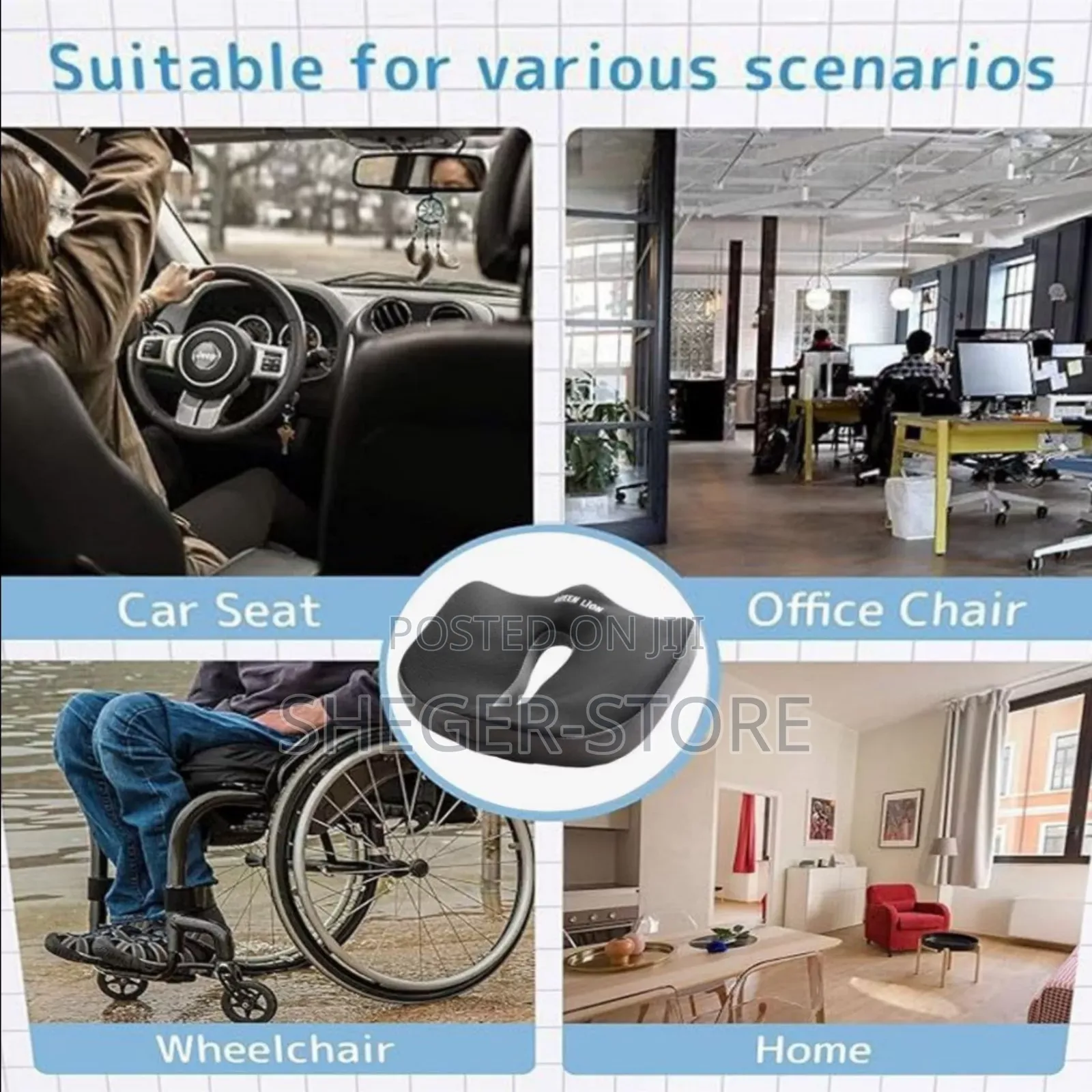 Orginal Green Lion Orthopedic Seat Cushion(Free Delivery Included)