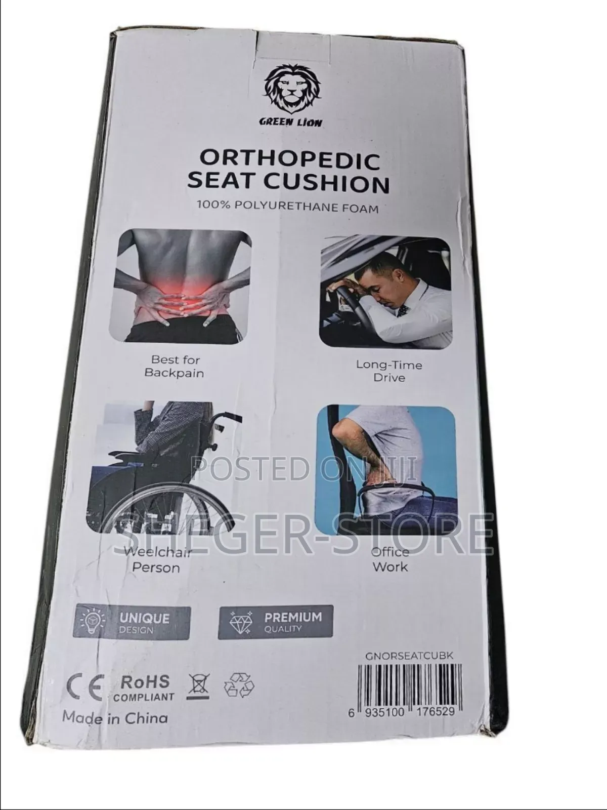 Orginal Green Lion Orthopedic Seat Cushion(Free Delivery Included)