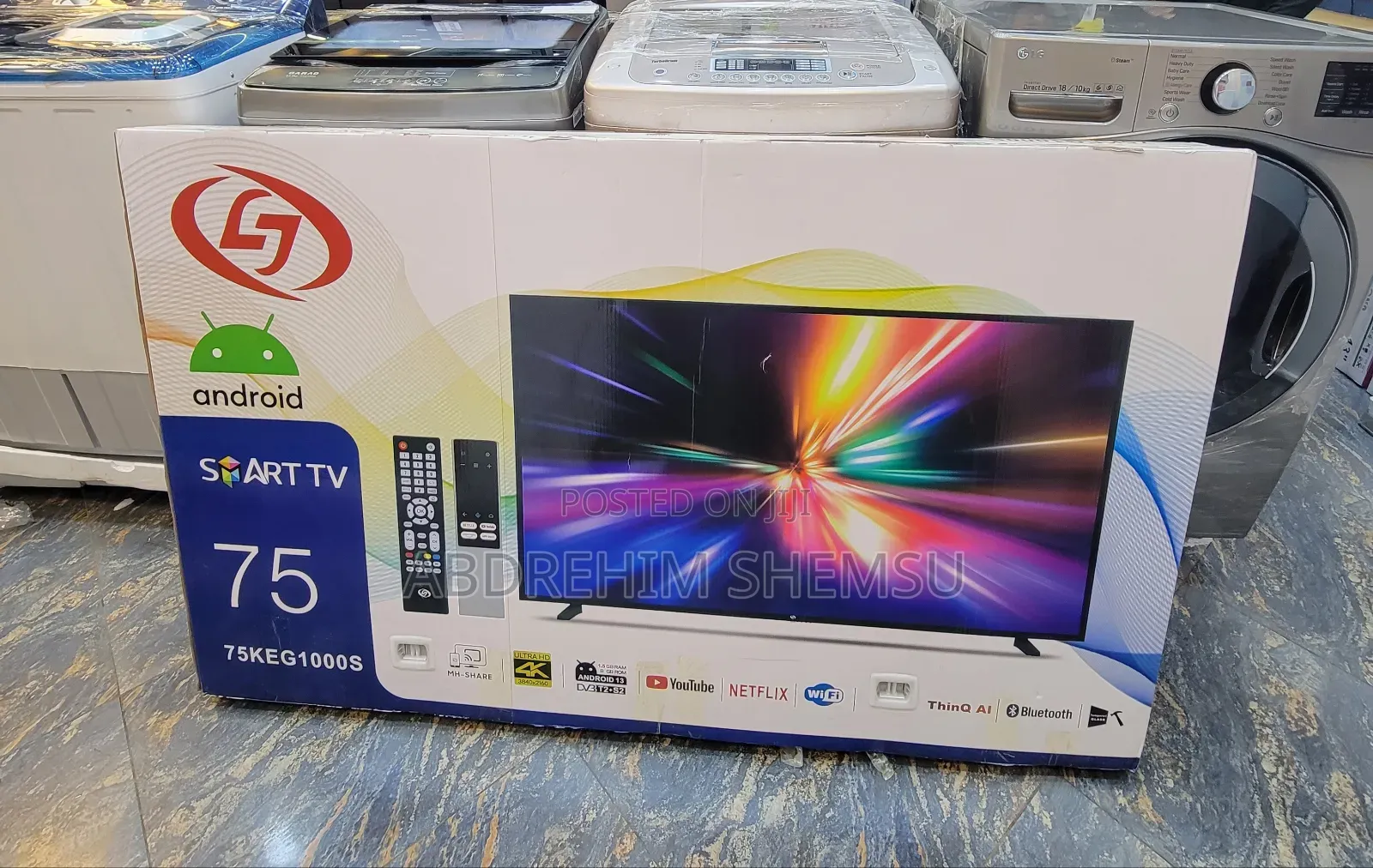 Lj Tv 75 Inch Smart Doubel Glass