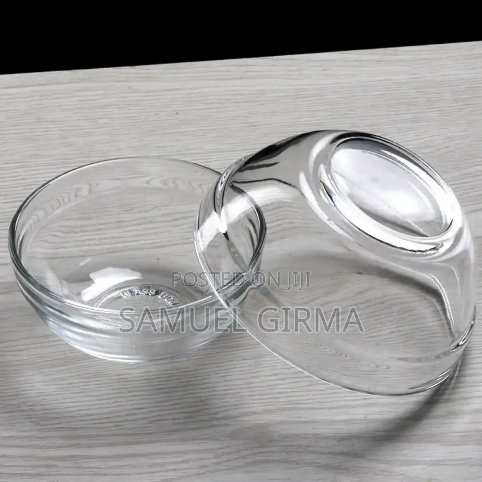 Transparent Glass Salad Bowl የብርጭቆ ሳላድ ቦል