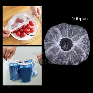 Photo - 100 Pieces Disposable Food Cover,