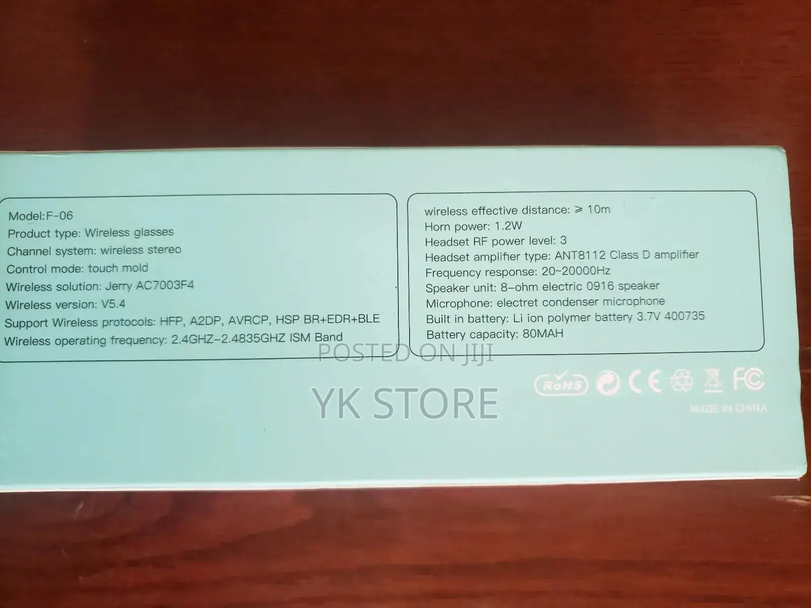 Smart Wireless Bluetooth Glass