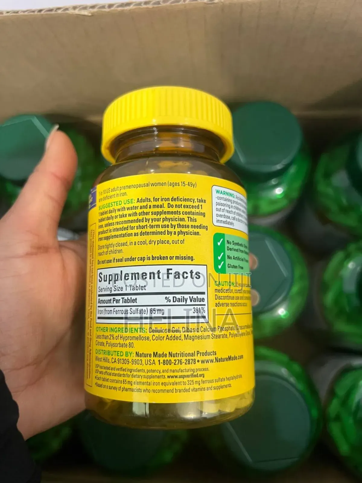 Nature Made Iron Supplement for Iron Deficiency 365 Tablets