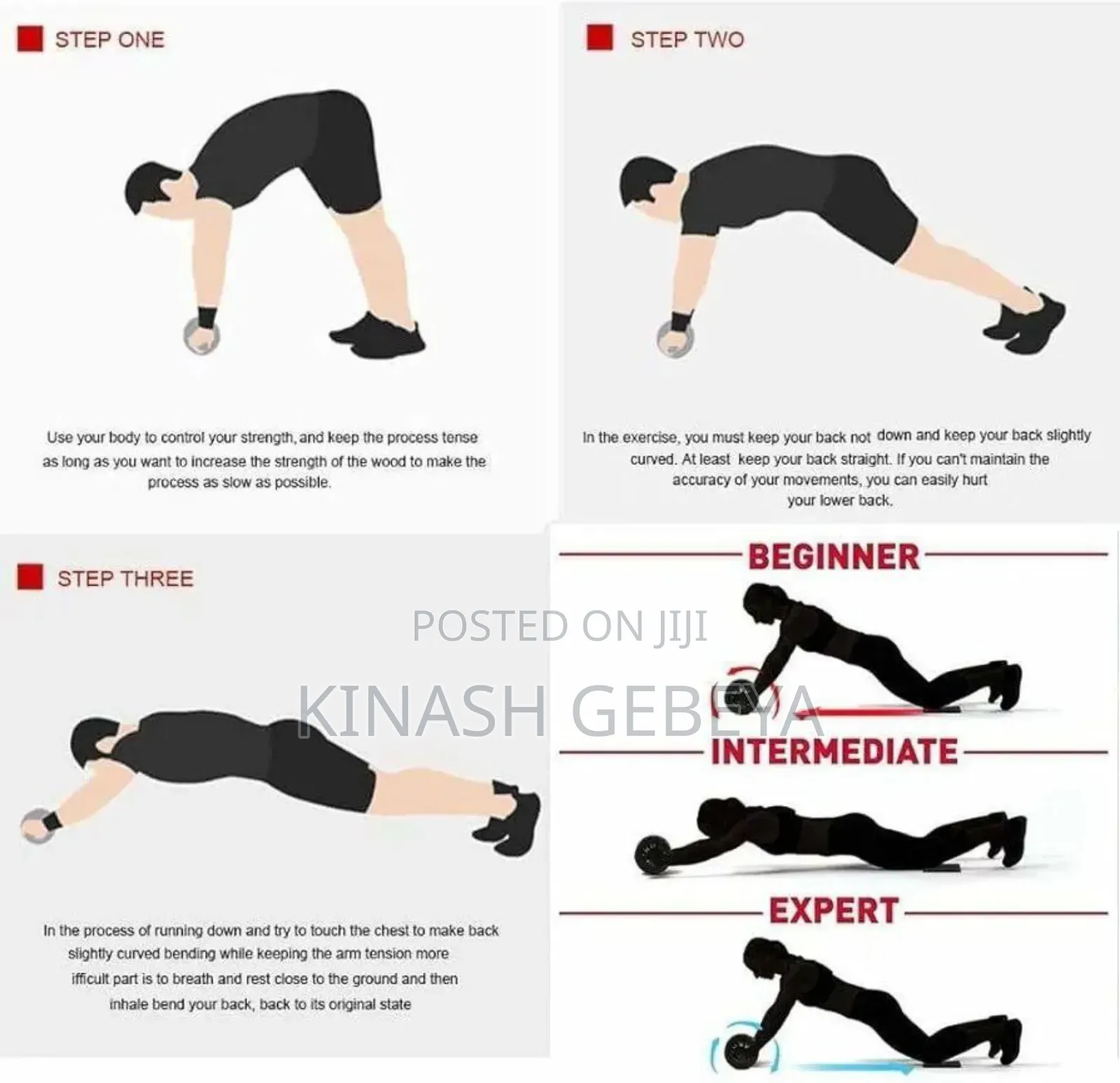 Techoworld 4 Wheel Fitness Roller