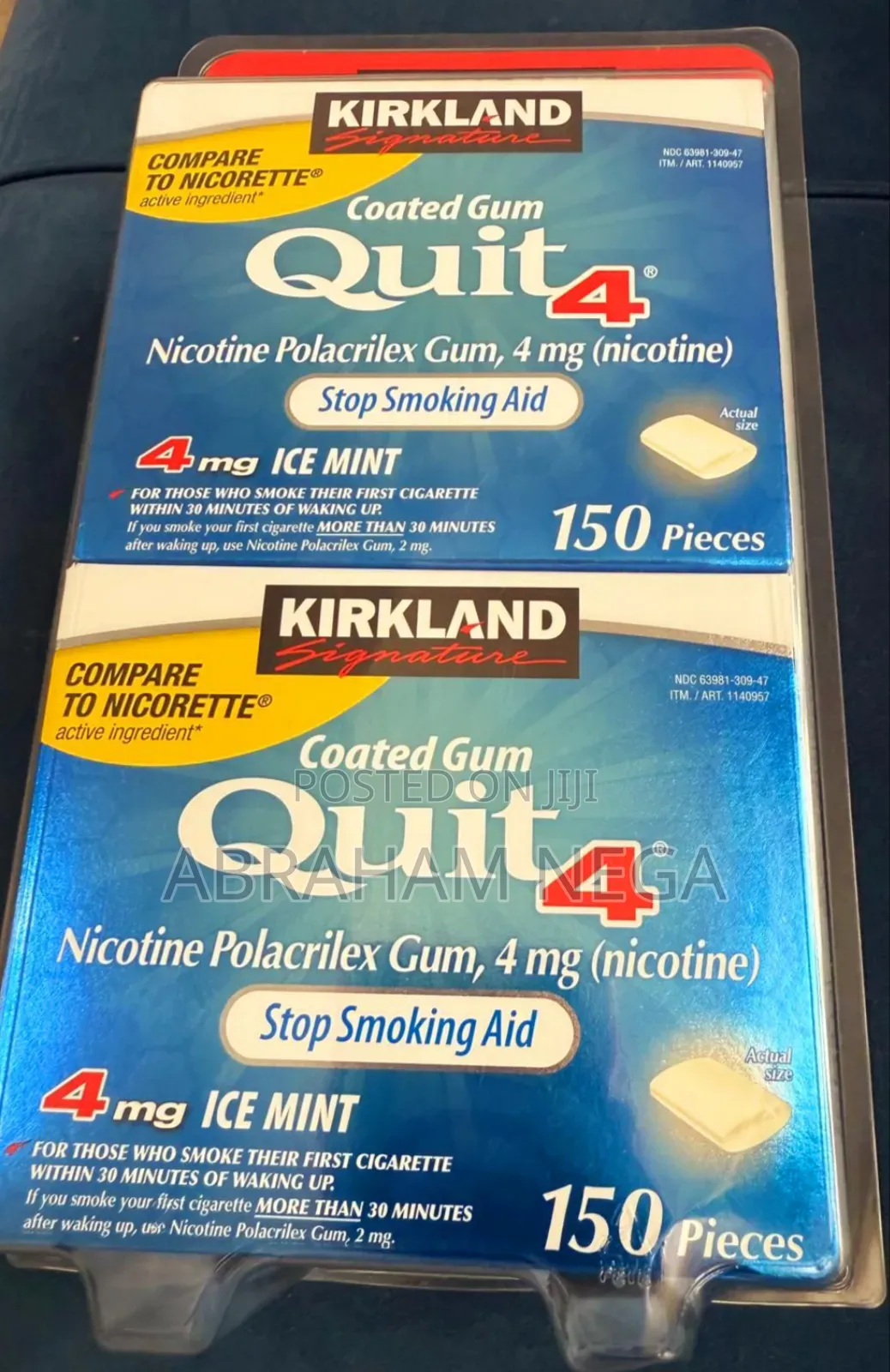 ሲጋራ ለማቆም የሚረዳ ማስቲካ, Nicotine' Gum 4mg (Quit4)