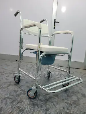Photo - Transport Chair/Bathroom Stool 4wheel Brakes(360¡Ã)/Toilet