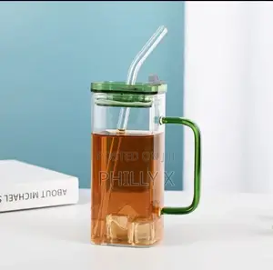 Glass Mug With Straw