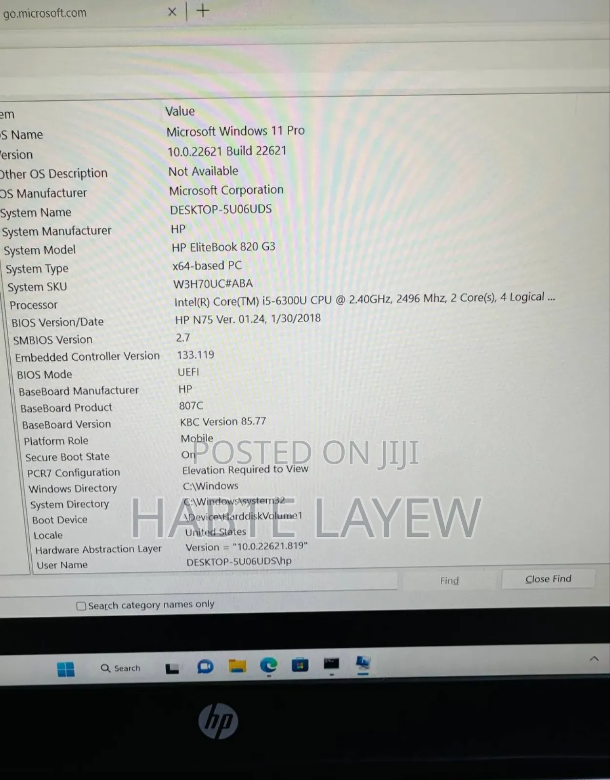 New Laptop HP EliteBook 820 G3 8GB Intel Core I5 SSD 128GB