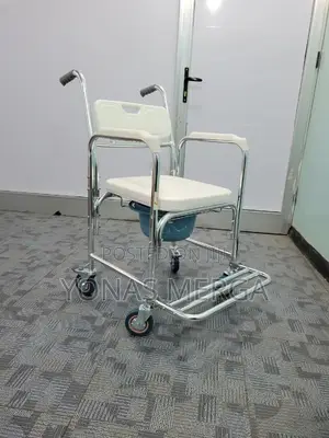 Lockable Wheelchair Bedside Toilet Seat窑二commode Chair||Pot