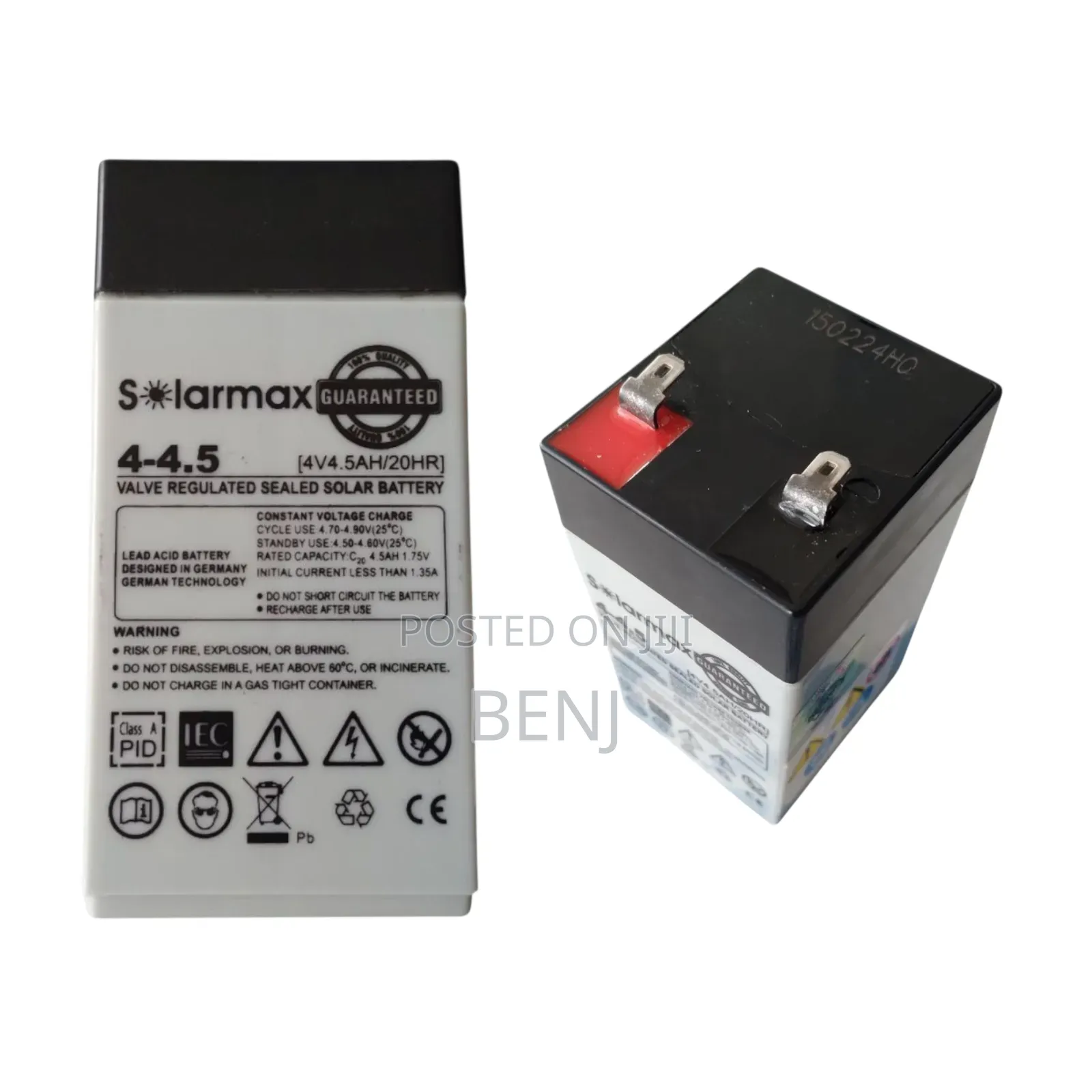 Solarmax 4v 4,5ahr Lead Acid Rechargable Battery | Sealed