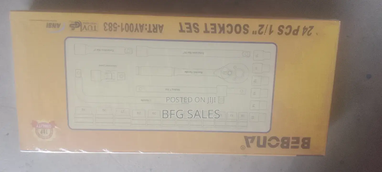 24 PCS 1/2" Socket Set(ሴት ጆደር)-German