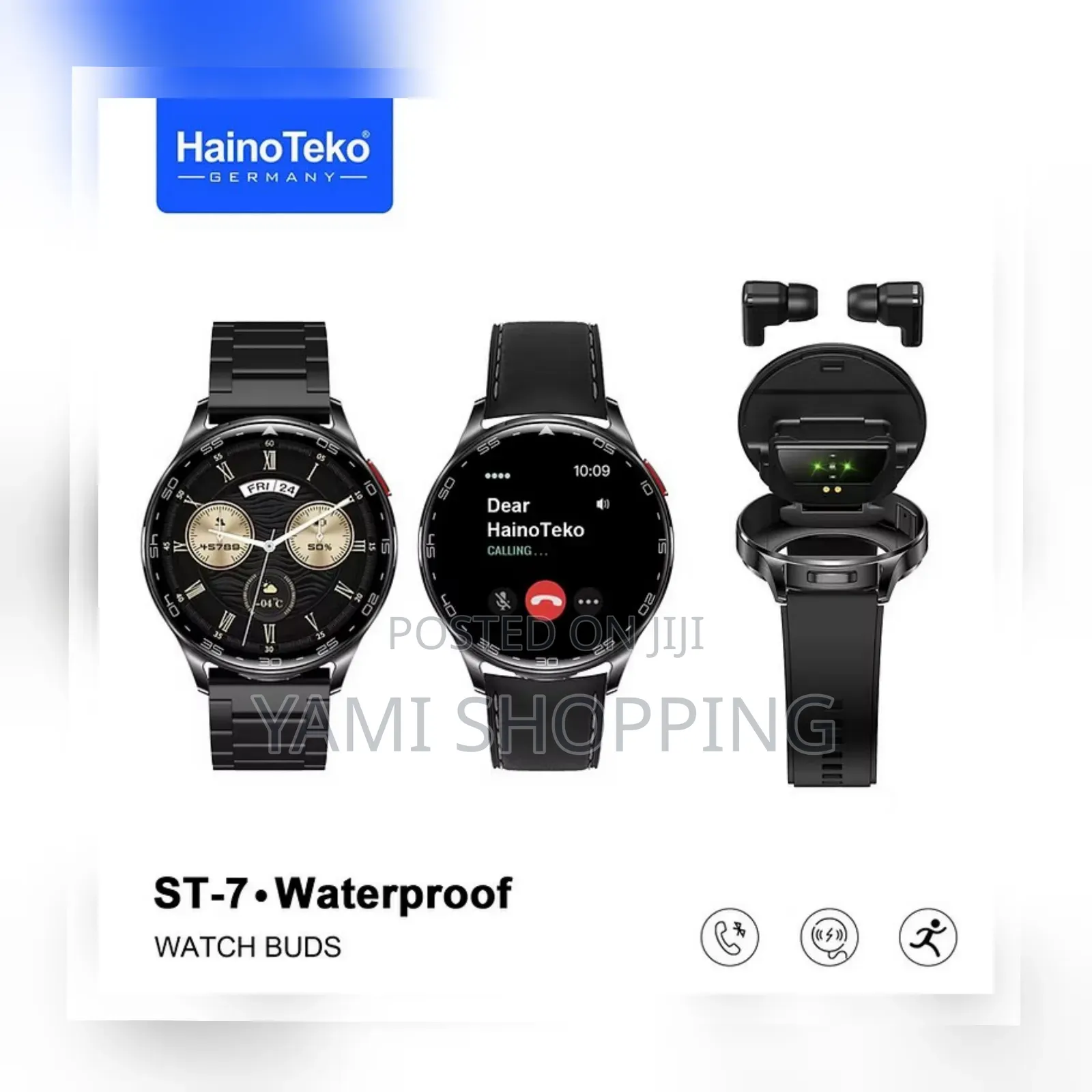 Hainoteko St-7 Smartwatch With Earbuds