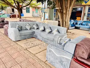 Photo - Sofa L- Shape Full Set Made of Maleda Foam Extra Hd#1 Qualit