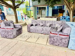 Sofa Full Set L-Shaped Corner Sofa Made of Wooden Material