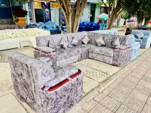 Sofa Full Set L-Shaped Corner Sofa Made of Wooden Material