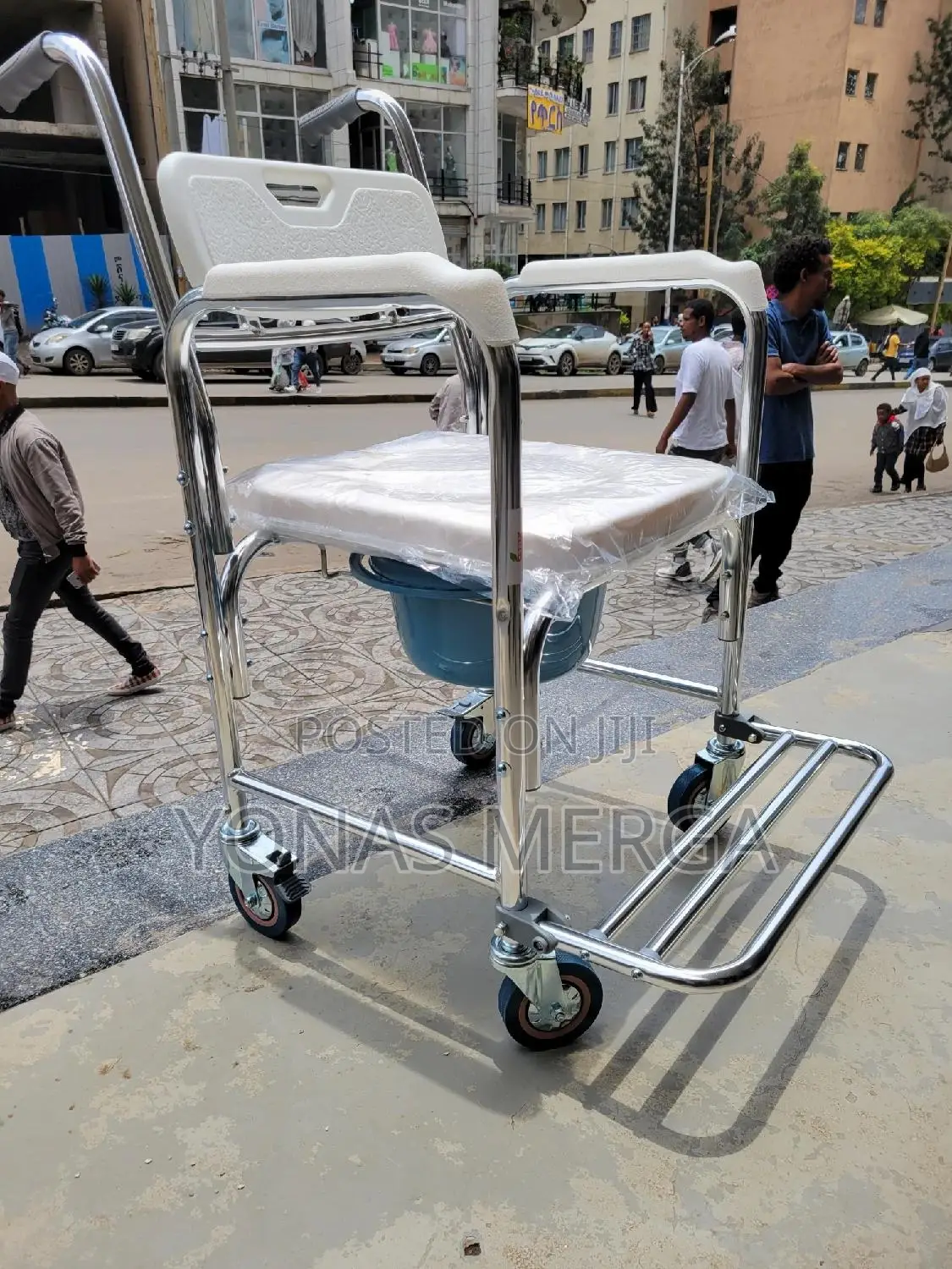 Toilet/Used as Shower Chair, Padded Toilet Seat Wheelchair