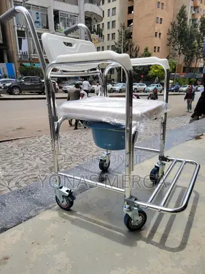 Photo - Toilet Chairو¤Commode Wheelchair Wi Padded Seat for Disabled