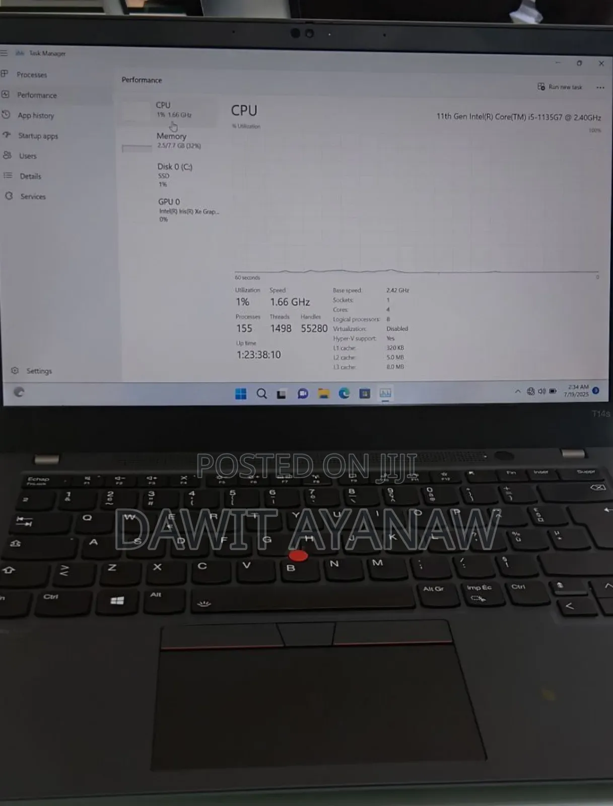 New Laptop Lenovo ThinkPad T14s G4 8GB Intel Core I5 SSD 512GB