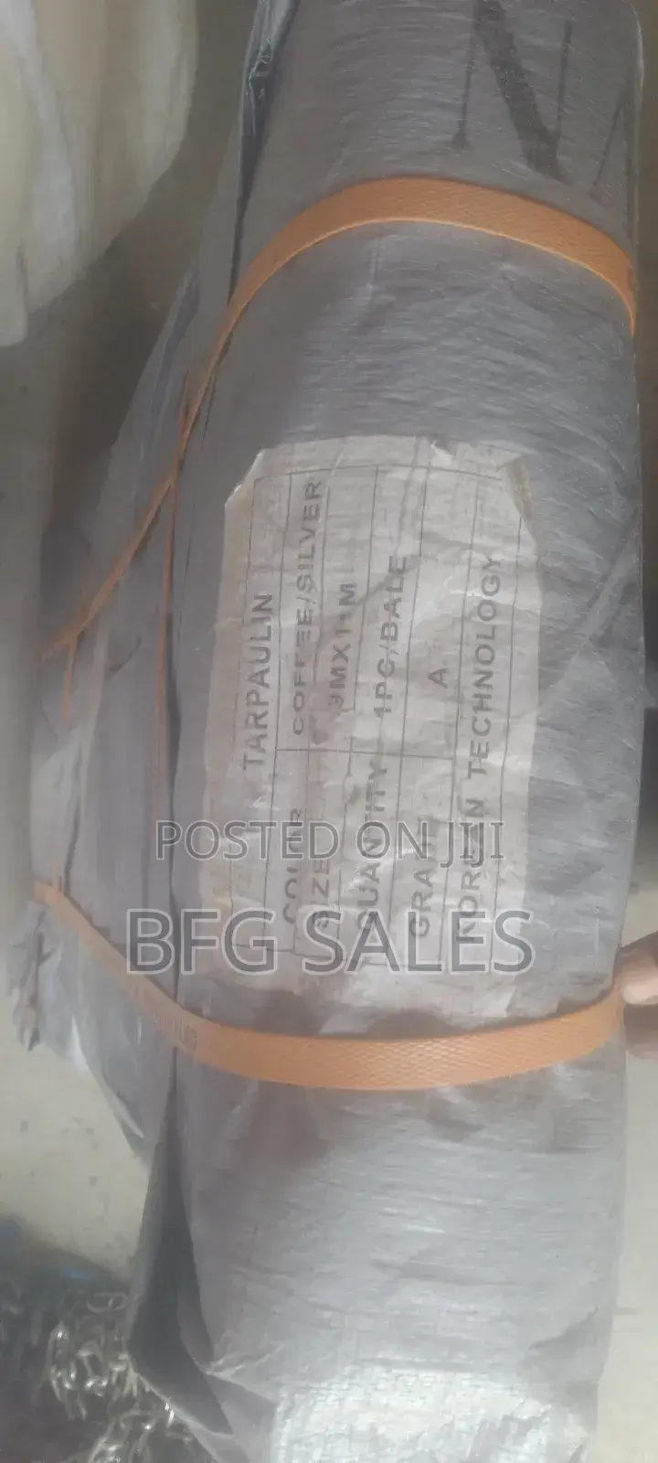 9x11m Tarpaulin Coffee/Silver (ሸራ)-Korea