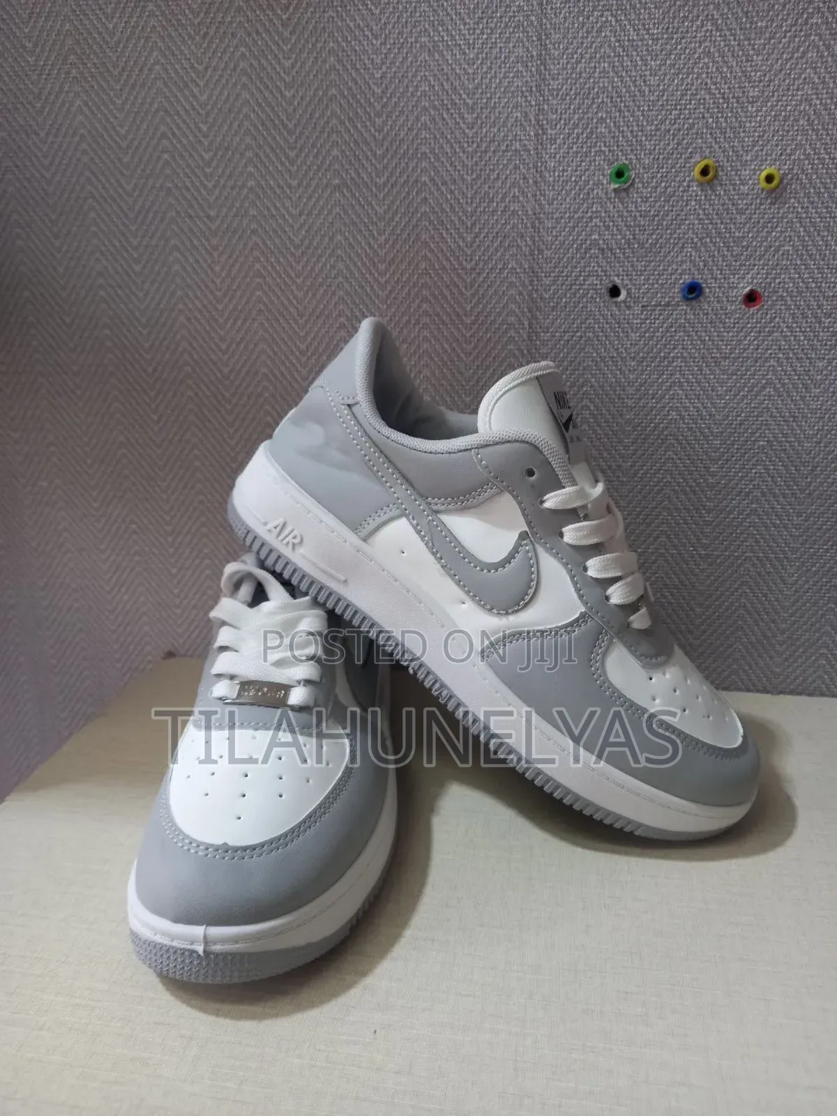 Nike Air Blue And Silver Colors