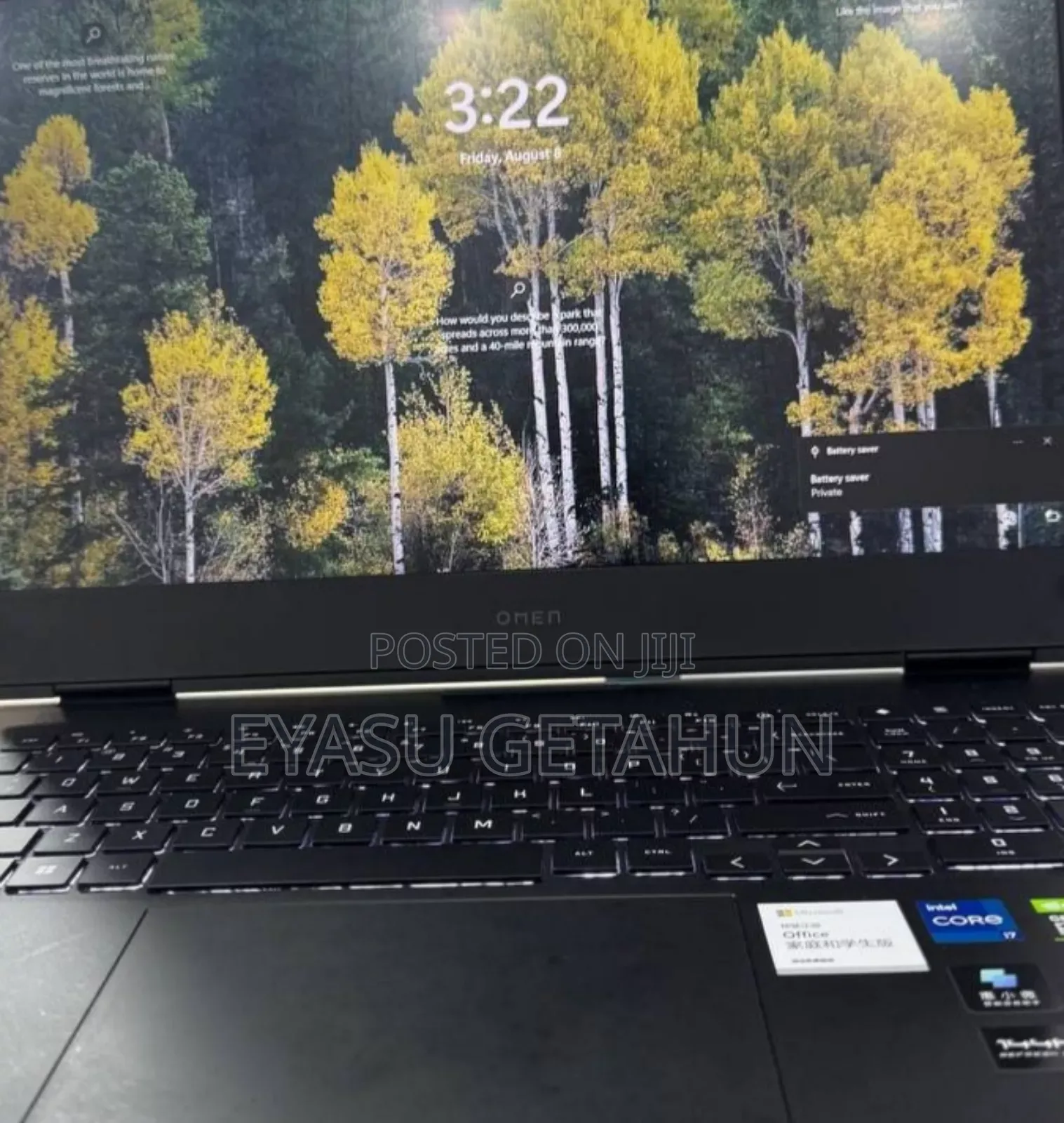 New Laptop HP Omen 16 16GB Intel Core I7 SSD 512GB